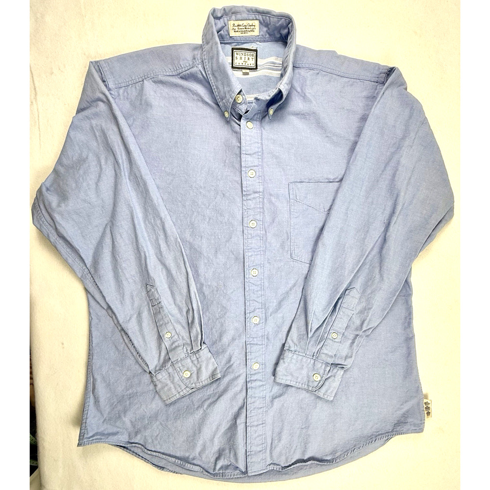Windsor Shirt Company large blue oxford Preppy Classic
